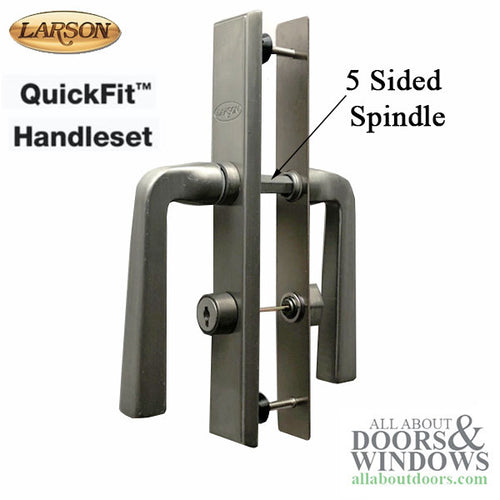 Larson QuickFit Handle for Storm Doors, 5-Sided Spindle - Modern, Straight - Larson QuickFit Handle for Storm Doors, 5-Sided Spindle - Modern, Straight