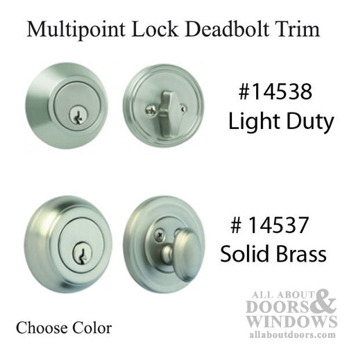 Multipoint Lock Deadbolt Trim - Choose Color - Multipoint Lock Deadbolt Trim - Choose Color