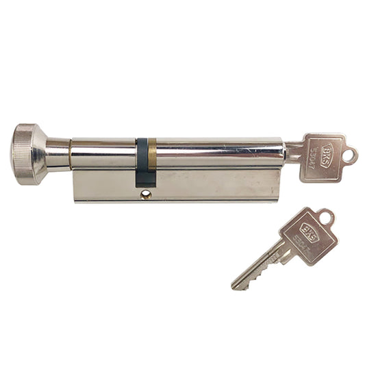 BKS Euro Profile cylinder 35/65 100mm, Yale Keyway - Polished Nickel