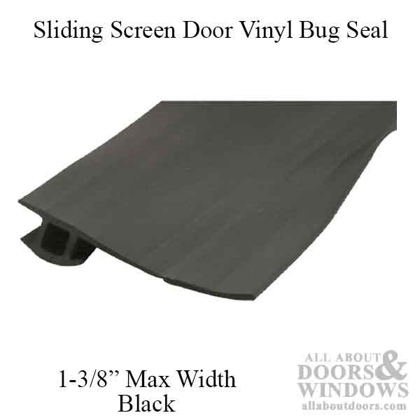 Vinyl Bug Seal for Sliding Screen Door - 8 Foot Roll, Black - Vinyl Bug Seal for Sliding Screen Door - 8 Foot Roll, Black