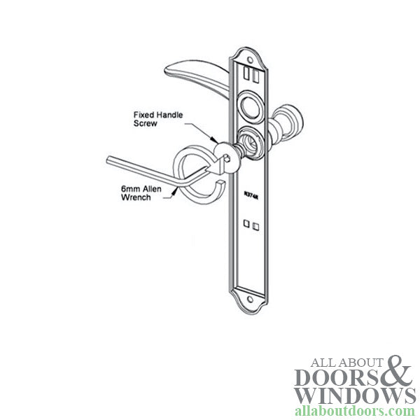 Mounting Bolt 3/4 Inch Hex Head for Hoppe Handle Set - Mounting Bolt 3/4 Inch Hex Head for Hoppe Handle Set