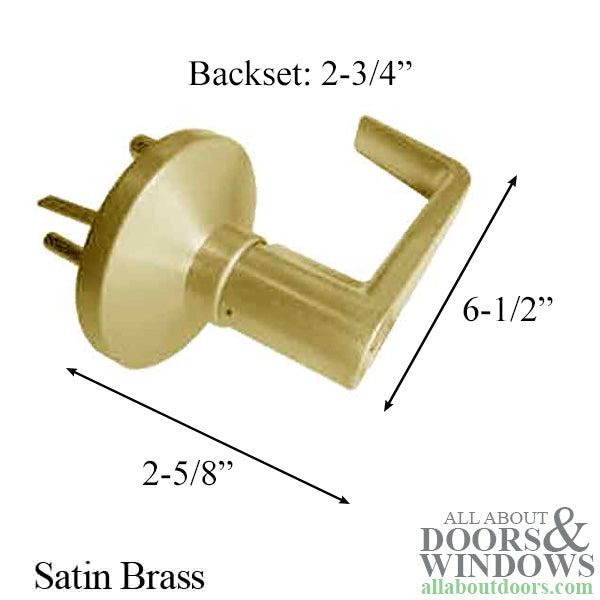 Keyed Lever Trim - Satin Brass - Keyed Lever Trim - Satin Brass
