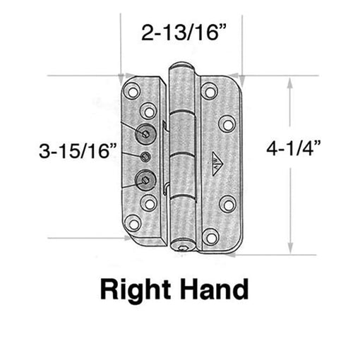 Discontinued - Andersen 1992-2005 Hinge - Right Hand - Brushed Chrome - Discontinued - Andersen 1992-2005 Hinge - Right Hand - Brushed Chrome