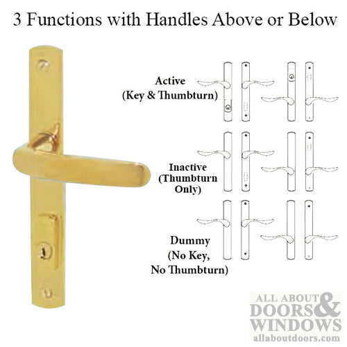 G-U Allegro Handle & 30mm Plate, Active, Key & Thumbturn (Handle Above Cylinder) Choose Color - G-U Allegro Handle & 30mm Plate, Active, Key & Thumbturn (Handle Above Cylinder) Choose Color