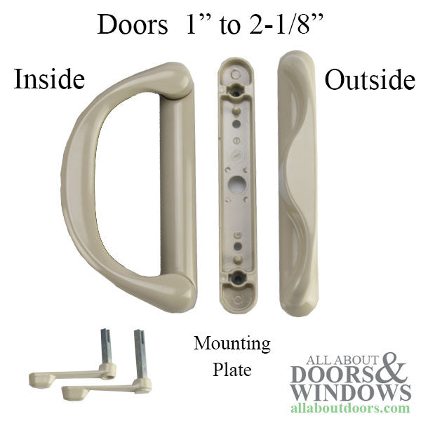 Interlock Involute Sliding Patio Door Handle Set SBML Non-Keyed - Interlock Involute Sliding Patio Door Handle Set SBML Non-Keyed