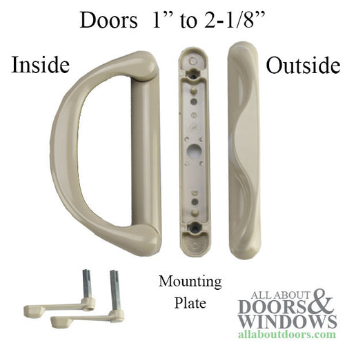 Interlock Involute Sliding Patio Door Handle Set SBML Non-Keyed - Interlock Involute Sliding Patio Door Handle Set SBML Non-Keyed