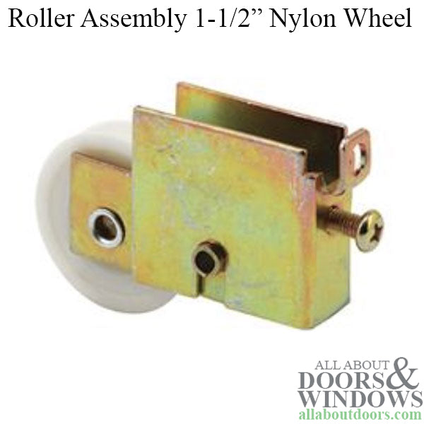 1-1/2 Inch Nylon Wheel, Roller Assembly - 1-1/2 Inch Nylon Wheel, Roller Assembly