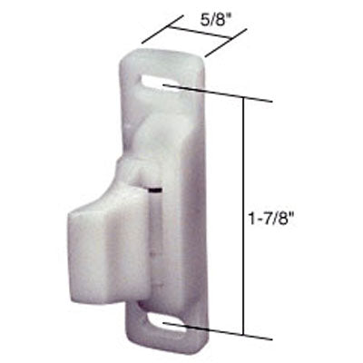 Latch - Vinyl and Aluminum Sash Hardware, Plastic - White - Latch - Vinyl and Aluminum Sash Hardware, Plastic - White