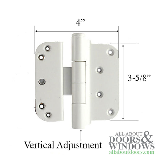 Marvin Door Hinge Elevate 300 Series Right Hand Adjustable Door Hinge  3 5/8 Inch Height 4 Inch Wide - Marvin Door Hinge Elevate 300 Series Right Hand Adjustable Door Hinge  3 5/8 Inch Height 4 Inch Wide