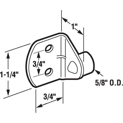 Bumper - Sliding Patio Door, Rubber Bumper with Steel Bracket - Bumper - Sliding Patio Door, Rubber Bumper with Steel Bracket