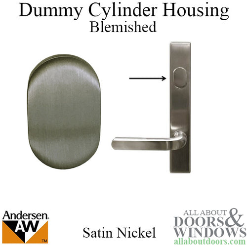 Blemished Dummy Cylinder Housing, Andersen - Brushed/Satin Nickel - Blemished Dummy Cylinder Housing, Andersen - Brushed/Satin Nickel