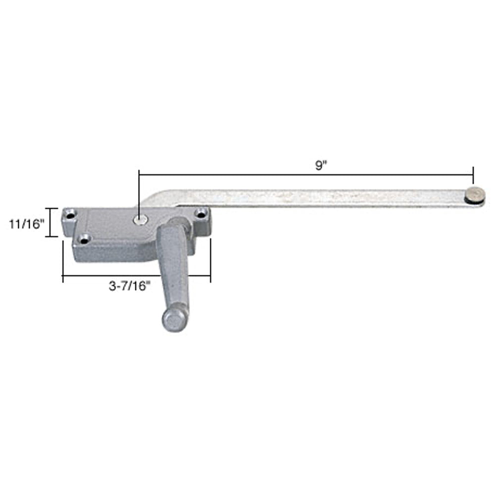 Casement Window Operator 9 Inch Arm Left Hand for Wood Windows - Casement Window Operator 9 Inch Arm Left Hand for Wood Windows