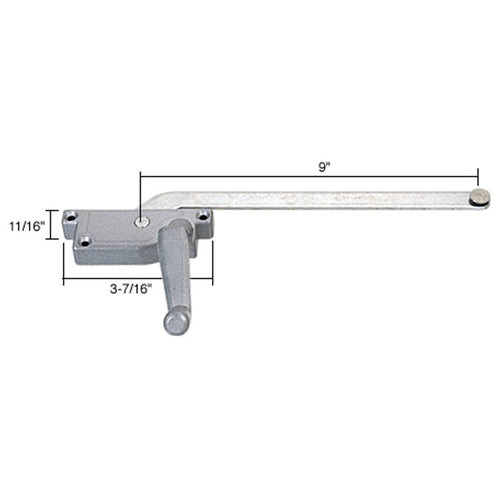 Casement Window Operator 9 Inch Arm Left Hand for Wood Windows - Casement Window Operator 9 Inch Arm Left Hand for Wood Windows