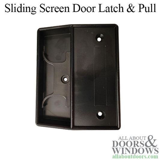 Non-Handed Latch & Pull for Sliding Screen Door - Black