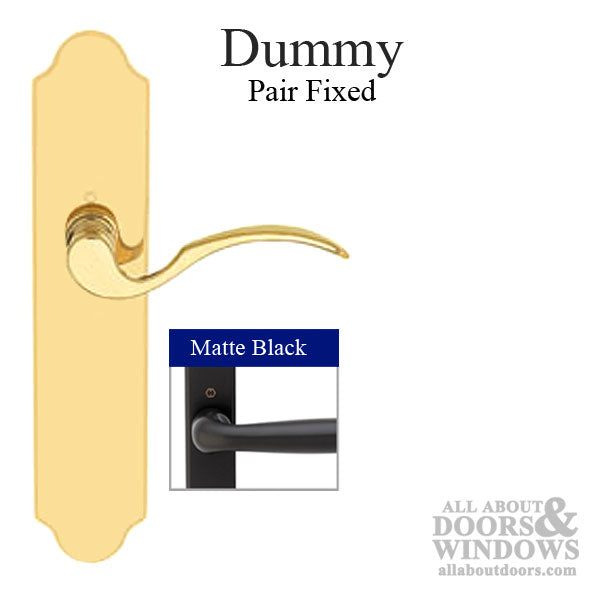 Lock Trim; Munchen M112PL / 3965N, Dummy Pair Door - Matte Black - Lock Trim; Munchen M112PL / 3965N, Dummy Pair Door - Matte Black