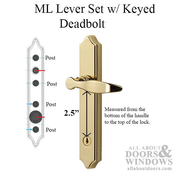 ML Lever Set with Keyed Deadbolt for Storm Doors - ML Lever Set with Keyed Deadbolt for Storm Doors
