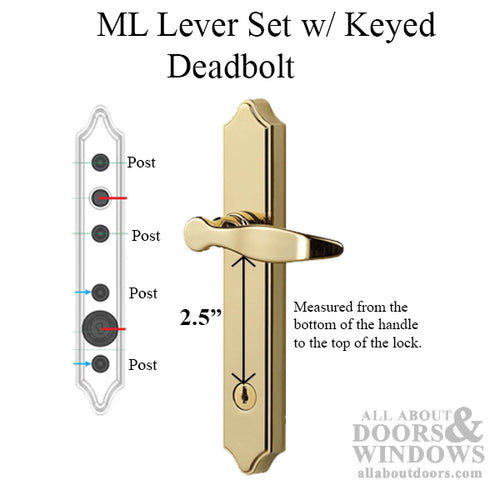 ML Lever Set with Keyed Deadbolt for Storm Doors - ML Lever Set with Keyed Deadbolt for Storm Doors