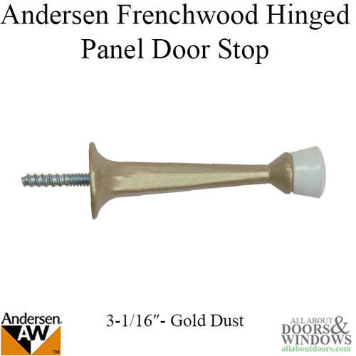 Andersen 3-1/16 Inch Panel Door Stop for 400 Series Frenchwood Hinged Door - Gold Dust - Andersen 3-1/16 Inch Panel Door Stop for 400 Series Frenchwood Hinged Door - Gold Dust