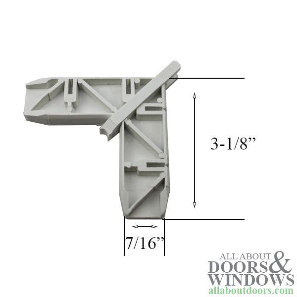 Corner Key , P/D Screen - Plastic - White - Corner Key , P/D Screen - Plastic - White