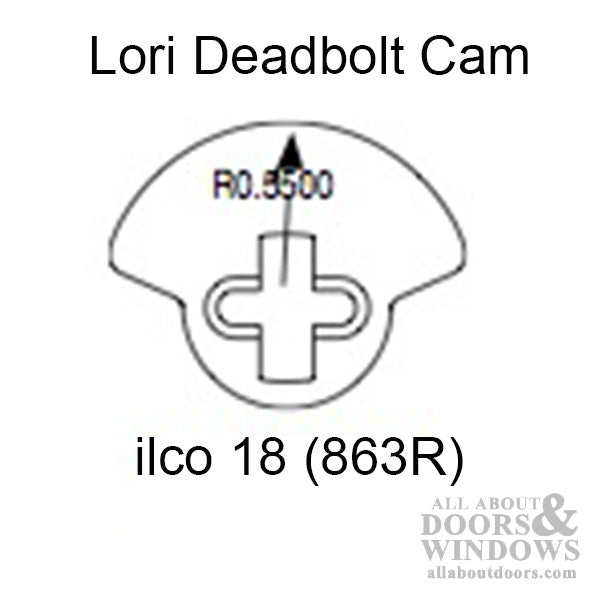 Mortise Cam only,  #18, Lori Deadbolts Lock Cylinders - Mortise Cam only,  #18, Lori Deadbolts Lock Cylinders