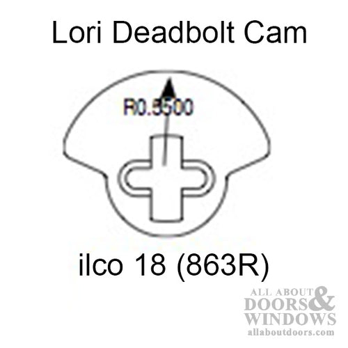 Mortise Cam only,  #18, Lori Deadbolts Lock Cylinders - Mortise Cam only,  #18, Lori Deadbolts Lock Cylinders