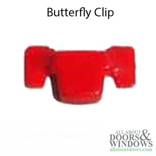 Red Butterfly Clip #6, used on spring Jambliners, Plastic