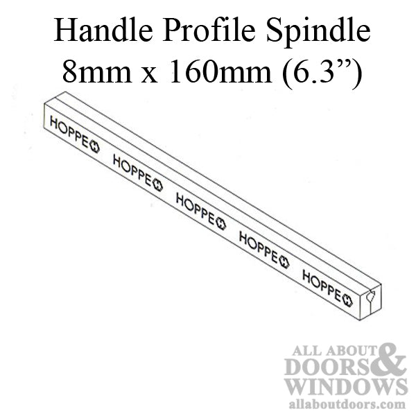 Hoppe Spindle Pair For HL S9000 Handles 160mm Spindle For 2.75 Inch Doors - Hoppe Spindle Pair For HL S9000 Handles 160mm Spindle For 2.75 Inch Doors