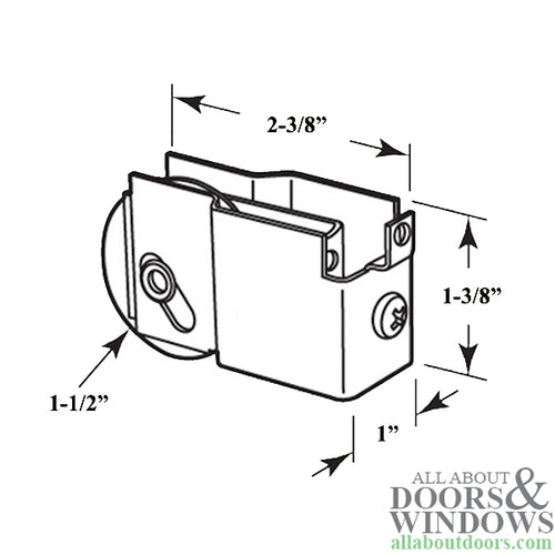 Door Roller For Sliding Patio Doors With Adjustable Steel F Tab Housing 1.5 Inch Steel Wheel - Door Roller For Sliding Patio Doors With Adjustable Steel F Tab Housing 1.5 Inch Steel Wheel