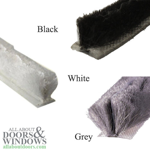 Weatherstrip .270 backing x .280 pile with Fin seal - Weatherstrip .270 backing x .280 pile with Fin seal