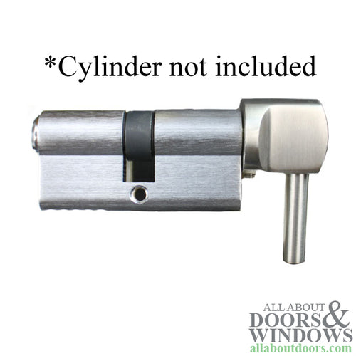 L-Knob only for Hoppe Non-Logo Stainless Steel Cylinder - L-Knob only for Hoppe Non-Logo Stainless Steel Cylinder