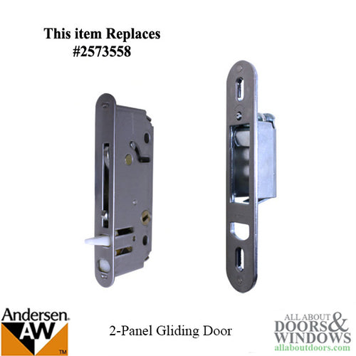 Andersen Reachout Deadlock and Receiver Assembly 2 Panel Frenchwood Gliding Door - Andersen Reachout Deadlock and Receiver Assembly 2 Panel Frenchwood Gliding Door