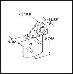 7/8 Wheel, 9/16  Offset, Kenna Frame Grooved wheel