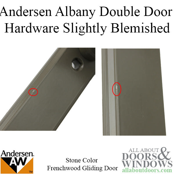 Blemished Andersen Frenchwood Gliding Door Trim Hardware, Albany, 4 Panel Interior and Exterior - Stone - Blemished Andersen Frenchwood Gliding Door Trim Hardware, Albany, 4 Panel Interior and Exterior - Stone