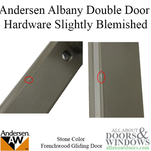 Blemished Andersen Frenchwood Gliding Door Trim Hardware, Albany, 4 Panel Interior and Exterior - Stone - Blemished Andersen Frenchwood Gliding Door Trim Hardware, Albany, 4 Panel Interior and Exterior - Stone