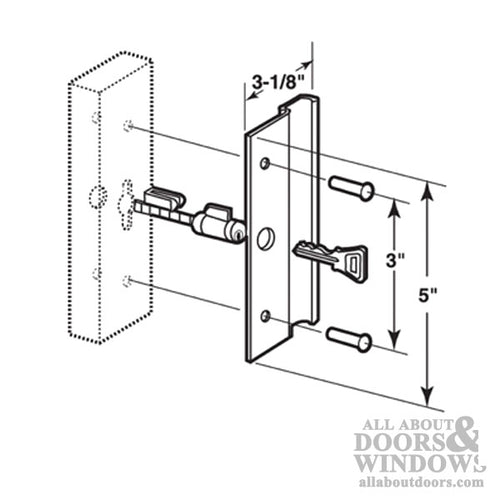 External Pull and Key Lock - Sliding Patio Door, International - Aluminum - External Pull and Key Lock - Sliding Patio Door, International - Aluminum