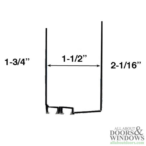 Storm Door Expander and 2 Sweeps 35-1/16 Inch Length 1-1/2