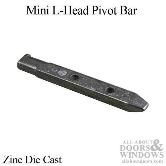 Pivot Bar, 2-1/2", 2 hole, Mini L-head, Zinc Die Cast