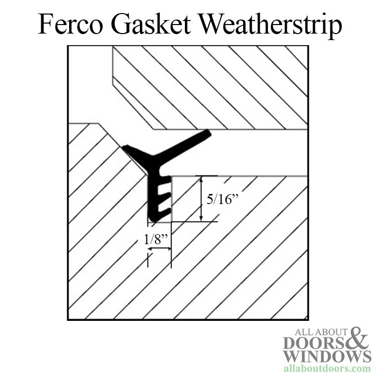 Ferco Weatherstrip / Gasket  P743, Black - Ferco Weatherstrip / Gasket  P743, Black