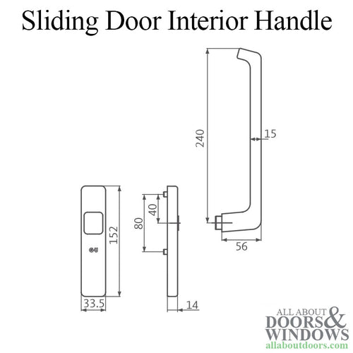 GU/Ferco Dirigent Series Interior Handle, Sash Thickness up to 110mm, Polished Brass - GU/Ferco Dirigent Series Interior Handle, Sash Thickness up to 110mm, Polished Brass