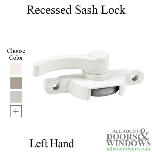 Recessed Sash Lock, 2-3/16" , Left Hand -