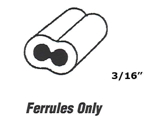 Cable Ferrules - Bulk - 3/16 Inch - 30 pcs - Cable Ferrules - Bulk - 3/16 Inch - 30 pcs