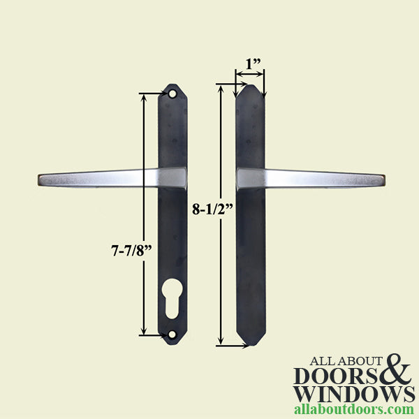 Construction Trim Handle Set with Key No Cylinder Hole Black - Construction Trim Handle Set with Key No Cylinder Hole Black