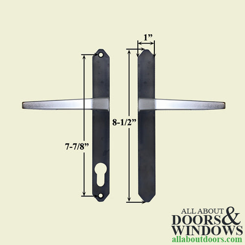 Construction Trim Handle Set with Key No Cylinder Hole Black - Construction Trim Handle Set with Key No Cylinder Hole Black