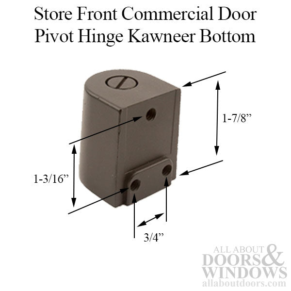 Store Front Commercial Door Pivot Hinge, Kawneer Top and Bottom, Right Hand - Choose Color - Store Front Commercial Door Pivot Hinge, Kawneer Top and Bottom, Right Hand - Choose Color