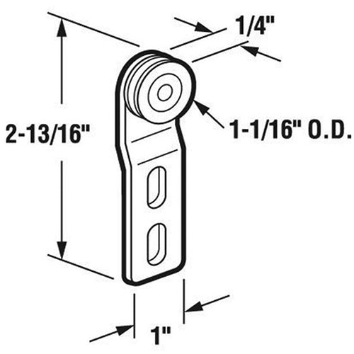 Top Hung Roller Assembly with 1-1/16 Inch Steel Wheel for Sliding Screen Door - Top Hung Roller Assembly with 1-1/16 Inch Steel Wheel for Sliding Screen Door