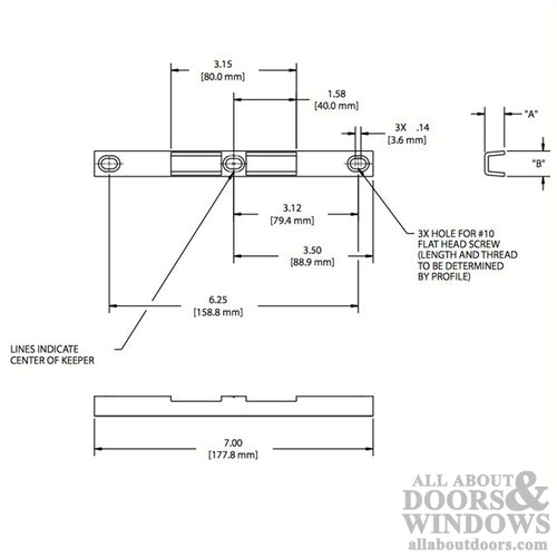 Nexus Strike Plate Keeper Raised 1/2