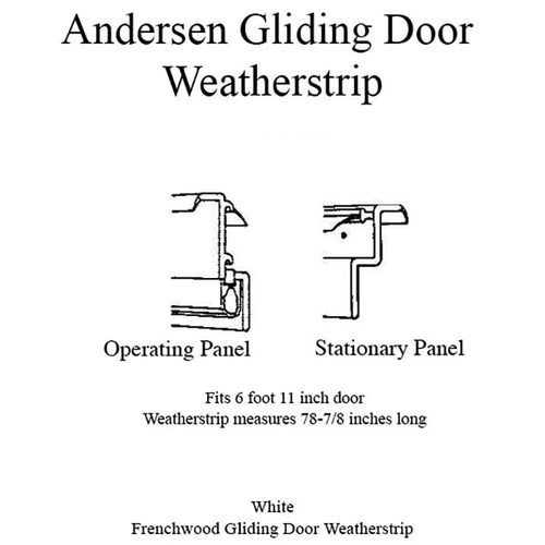 1990 - Present, Complete Weatherstrip Set, 6 ft 11 in, White - 1990 - Present, Complete Weatherstrip Set, 6 ft 11 in, White