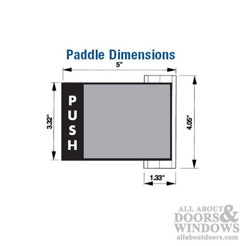 Commercial Doors Push / Pull  Exit Paddle, Right Hand - reversible - Commercial Doors Push / Pull  Exit Paddle, Right Hand - reversible