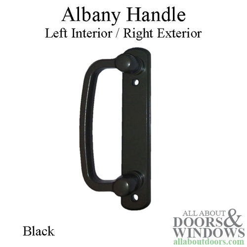 Andersen Gliding Door Albany Handle, Left Interior/Right Exterior - Black - Andersen Gliding Door Albany Handle, Left Interior/Right Exterior - Black