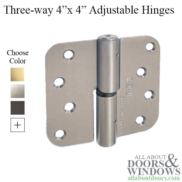 Ferco Three-Way Adjustable Hinges (Box of 3 Hinges) - Choose Options - Ferco Three-Way Adjustable Hinges (Box of 3 Hinges) - Choose Options